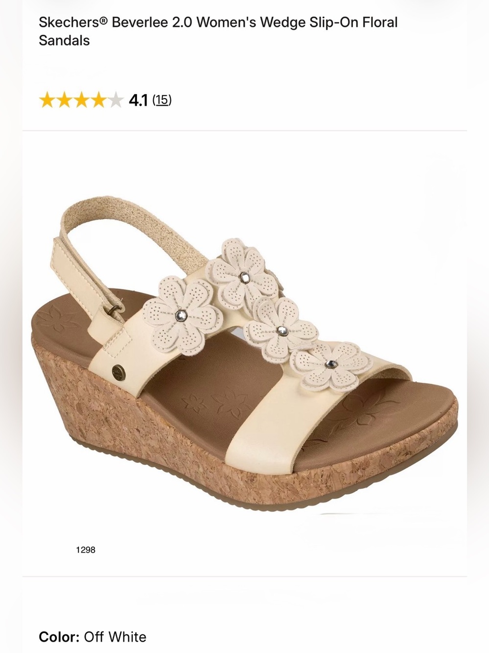 *new* Skechers Beverlee 2.0 Women's Wedge Slip-On Floral Sandals